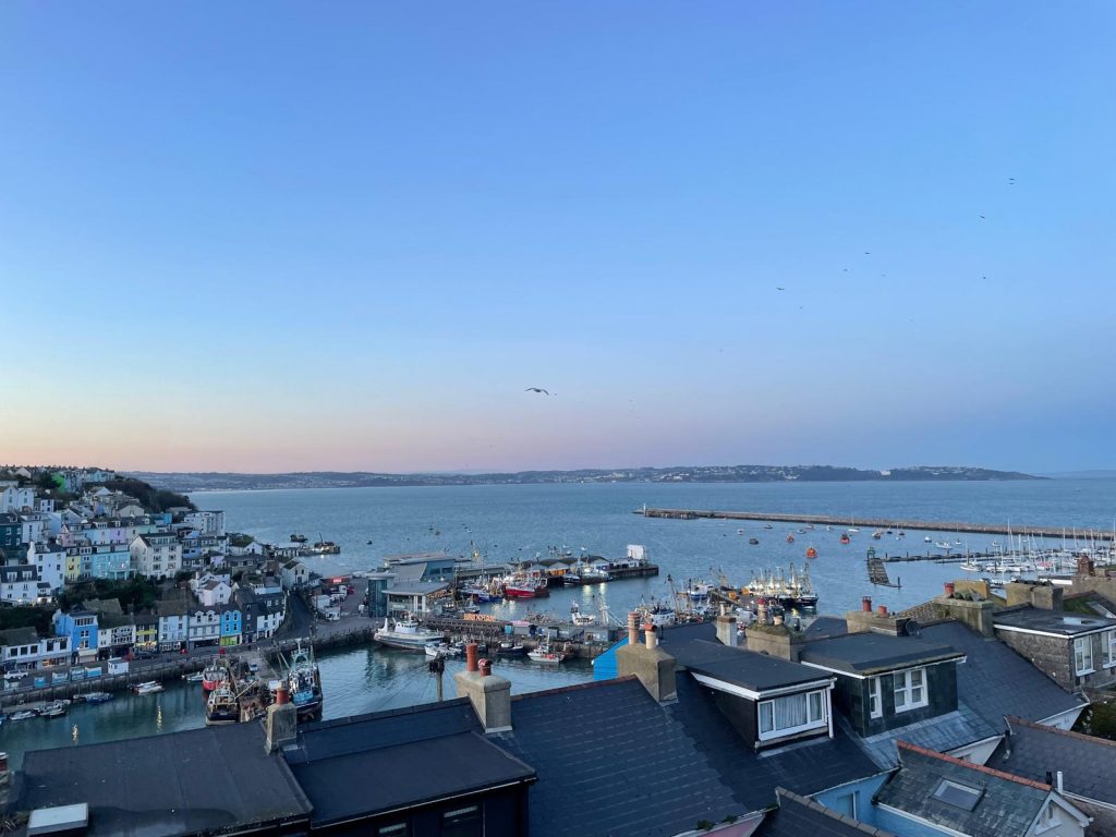 Brixham Harbour seen from The Captains Cottage on North View Road