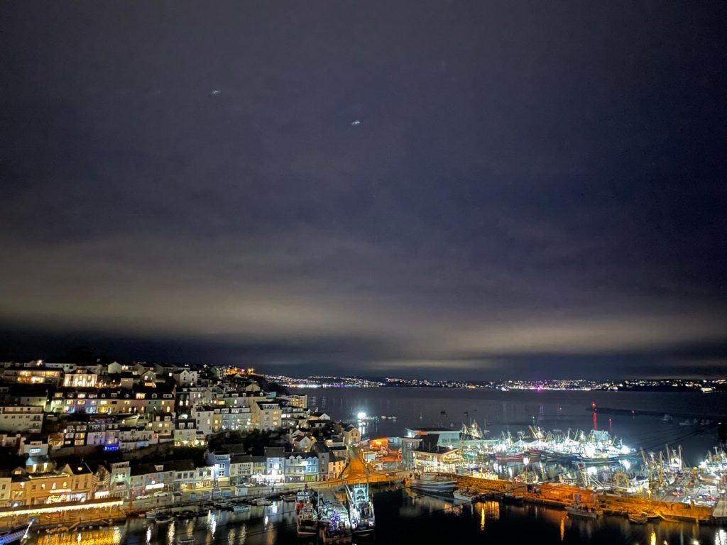 Brixham Harbour at night 